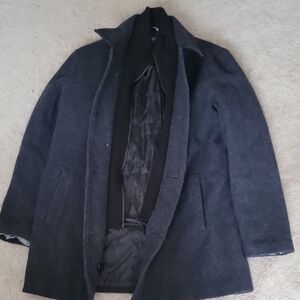 Kenneth Cole Charcoal Pea Coat
